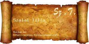 Szalai Tilla névjegykártya